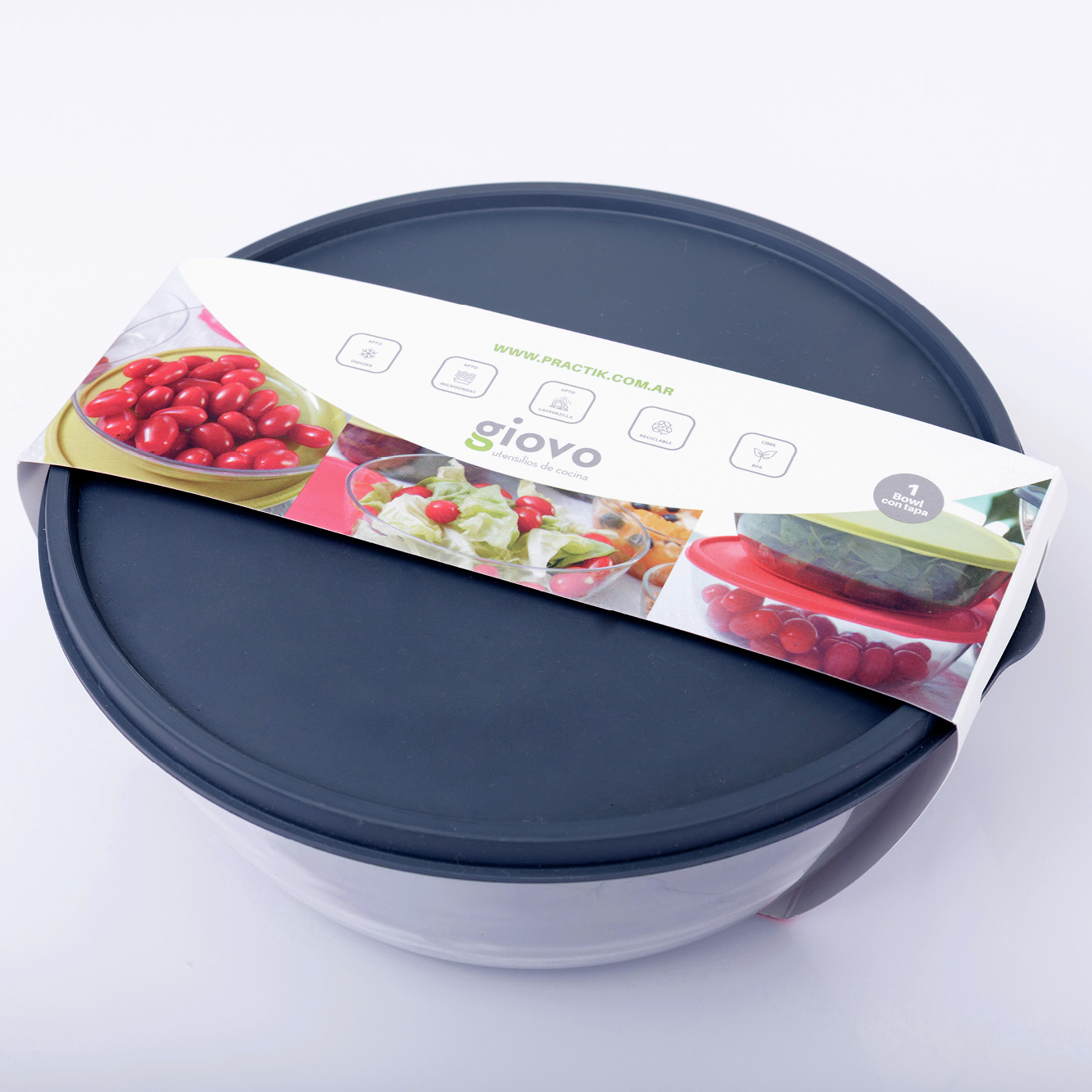 Bowl Giovo con tapa 1500 cc - 21 cm